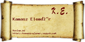Kamasz Elemér névjegykártya