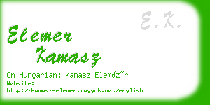 elemer kamasz business card